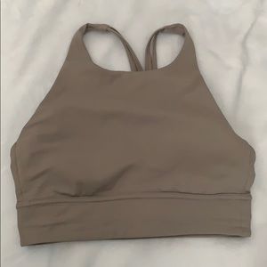 Lululemon high neck bra size 4 chrome color